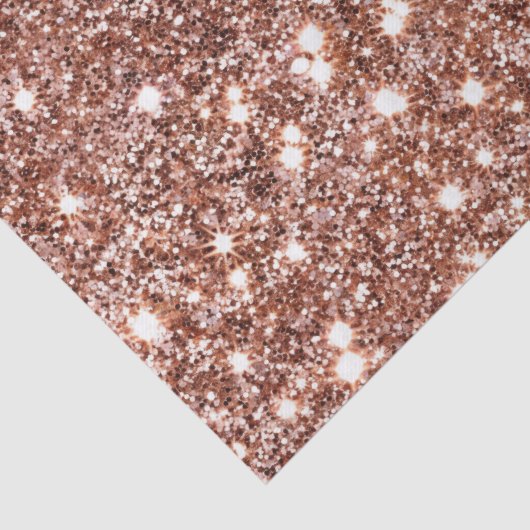 Roos Gouden Glam Glitter Tissuepapier (Detail)