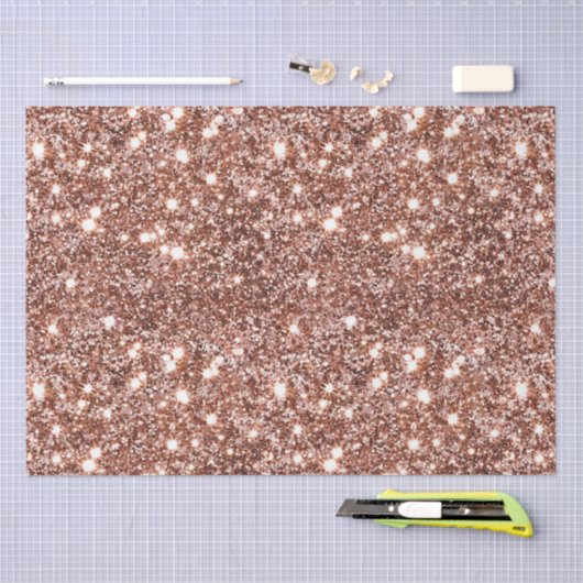 Roos Gouden Glam Glitter Tissuepapier (Craft)