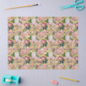 Roos Gouden Glam Glitz Rozen Bloemenstrepen Tissuepapier (Craft)