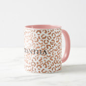 Roos Gouden Glam Leopard Mok (Voorkant rechts)