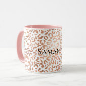 Roos Gouden Glam Leopard Mok (Voorkant links)