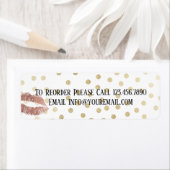 Roos Gouden Glam Lips Make-up Distributeur Reorder Etiket (Insitu)