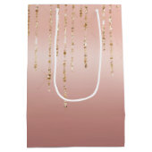 Roos gouden glam snaren medium cadeauzakje (Achterkant)