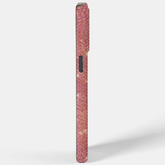 Roos Gouden Glam Sparkle Case-Mate iPhone Case (Achterkant / Rechts)