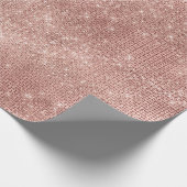 Roos Gouden Glam Vonk Bridal Blush Elegant Bruilof Cadeaupapier (Hoek)
