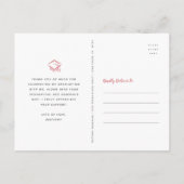 Roos gouden glitter 3 foto afstuderen dank u briefkaart (Achterkant)