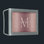 Roos Gouden Glitter Aangepaste Letter Naam Belt ge Gesp<br><div class="desc">Gordelgespen met Monogram Roos Gouden Blush Glitter Sparkle Gepersonaliseerde Verjaardag - Jubileum of huwelijkscadeau / Suppliest - Uw brief toevoegen of verwijderen - Maak Uw speciale riemgespen cadeau - Formaat wijzigen en verplaatsen of verwijderen en tekst / onderdelen toevoegen met aanpassingsgereedschap. Ontwerp van MIGNED. Bekijk mijn andere projecten/design en schilderijen....</div>