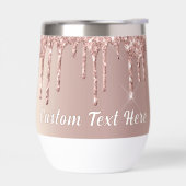 Roos gouden glitter aangepaste tekst gepersonalise (Links)