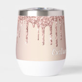 Roos gouden glitter aangepaste tekst gepersonalise (Voorkant)