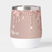 Roos gouden glitter aangepaste tekst gepersonalise (Achterkant)