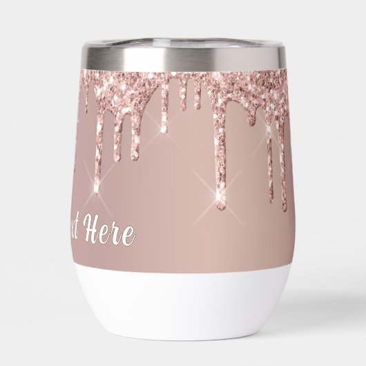 Roos gouden glitter aangepaste tekst gepersonalise (Achterkant)