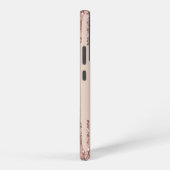 Roos gouden glitter aangepaste tekst gepersonalise samsung galaxy hoesje (Rechterkant)