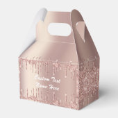 Roos Gouden Glitter Aangepaste Tekst Jouw namen Ge Bedankdoosjes (Achterkant)