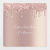 Roos gouden glitter aangepaste tekst Jouw namen la Labels (Design 1)