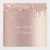 Roos gouden glitter aangepaste tekst Jouw namen la Labels (Design 2)