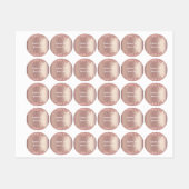 Roos gouden glitter aangepaste tekst Jouw namen la Labels (Vel)