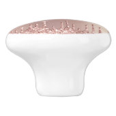 Roos gouden glitter aangepaste tekst naam keramisc keramische knop (Zijkant)