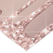 Roos Gouden Glitter Aangepaste Tekst Naam Tafelkle Tafelkleed (Gekanteld)