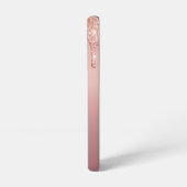 Roos gouden glitter aangepaste tekst Samsung Galax Galaxy Hoesje (Linkerkant)