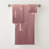 Roos Gouden Glitter Badhanddoeken Aangepaste Naam  Bad Handdoek (Insitu)