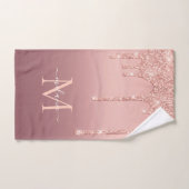 Roos Gouden Glitter Badhanddoeken Aangepaste Naam  Bad Handdoek (Handdoek)