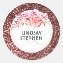 Roos Gouden Glitter Bloemen Blush Bruiloft