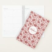 Roos Gouden Glitter Bloemen Monogram Planner (Display)