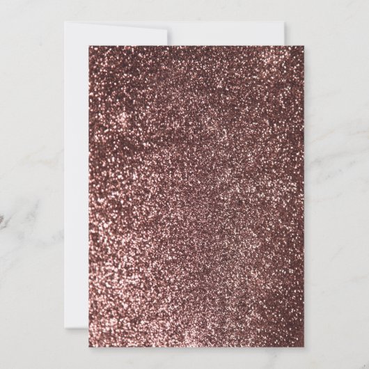 Roos Gouden Glitter  Bloemen Verjaardagsfeest Kaart (Achterkant)