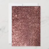 Roos Gouden Glitter  Bloemen Vrijgezellenfeest Kaart (Achterkant)