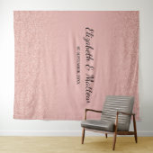 Roos gouden glitter blush bruiloft achtergrond tep wandkleed (In Situ (horizontaal))