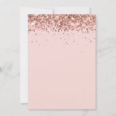 Roos Gouden Glitter Blush Roze 50ste Verjaardag Kaart (Achterkant)