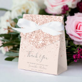 Roos Gouden glitter blush roze dank u bruiloft Bedankdoosjes