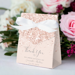 Roos Gouden glitter blush roze dank u bruiloft Bedankdoosjes