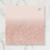 Roos gouden glitter blush roze dank u bruiloft bedankjes labels (Achterkant)