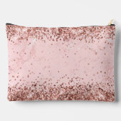 Roos Gouden Glitter Blush Roze Marmer Fancy Monogr Etui (Achterkant)