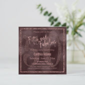 Roos Gouden Glitter & Bokeh 50 & Fabulous Typograf Kaart (Staand voorkant)