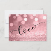 Roos Gouden Glitter Bokeh & Typografie RSVP (Achterkant)