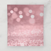 Roos Gouden Glitter Bokeh & Typografie v2 Plaatskaartje (Binnenkant ongevouwen)