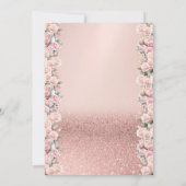 Roos gouden glitter bokeh, zwaan Rozen Baby shower Kaart (Achterkant)