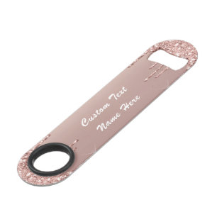 Roos Gouden Glitter Bottle Opener met Aangepaste T Speed Flessenopener