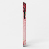 Roos Gouden Glitter Bourgogne Bloemen Gepersonalis Case-Mate iPhone Case (Achterkant/links)