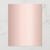 Roos gouden glitter budget bruiloft uitnodiging (Achterkant)