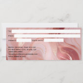 Roos Gouden Glitter Cadeaubon Kaart (Achterkant)