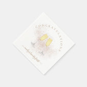 Roos Gouden Glitter Champagne 21e Verjaardag Servet (Hoek)