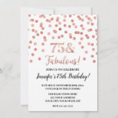 Roos Gouden Glitter Confetti 75 en Fabulous Kaart (Achterkant)