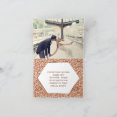 Roos gouden glitter Confetti glam dank u foto Bedankkaart (Binnen)