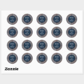 Roos gouden glitter  Confetti marine bruiloft Ronde Sticker (Vel)
