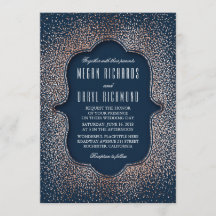  Roos Gouden Glitter Confetti Navy Bruiloft