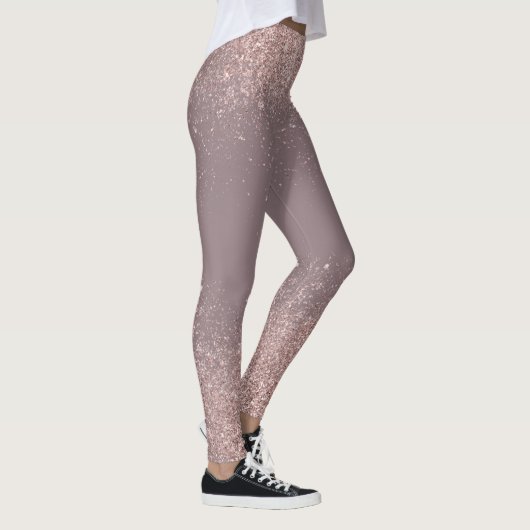 Roos gouden glitter Confetti stof Leggings (Rechts)
