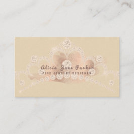 Roos Gouden Glitter Diamanten Juweel Sieraden Desi Visitekaartje